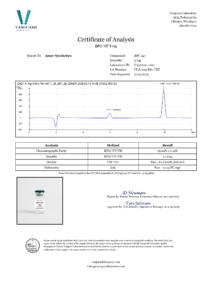 AZ-BPC157 certificate of analysis preview