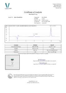 Glow Blend certificate of analysis preview